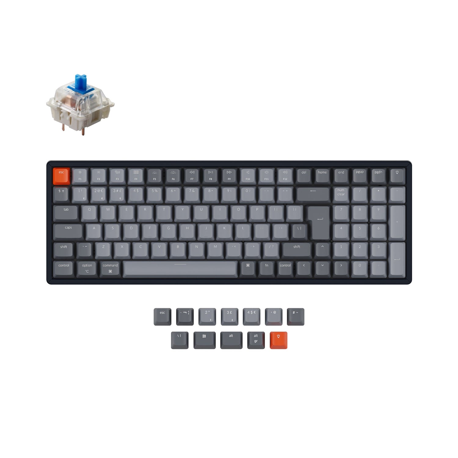 Teclado mecánico inalámbrico Keychron K4 (diseño ISO del Reino Unido) - Versión 2