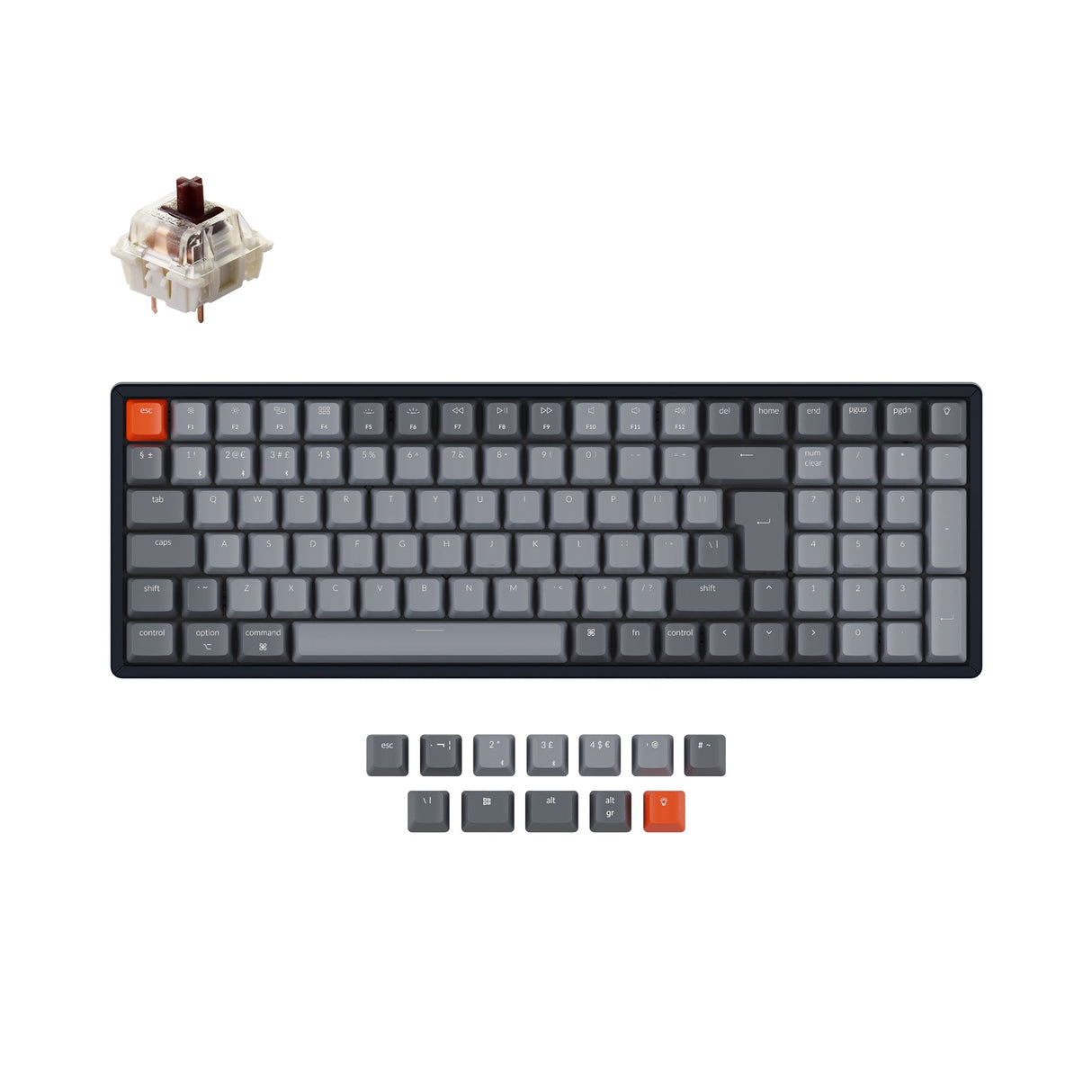Teclado mecánico inalámbrico Keychron K4 (diseño ISO del Reino Unido) - Versión 2