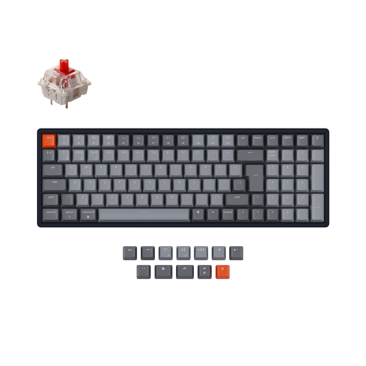 Teclado mecánico inalámbrico Keychron K4 (diseño ISO del Reino Unido) - Versión 2