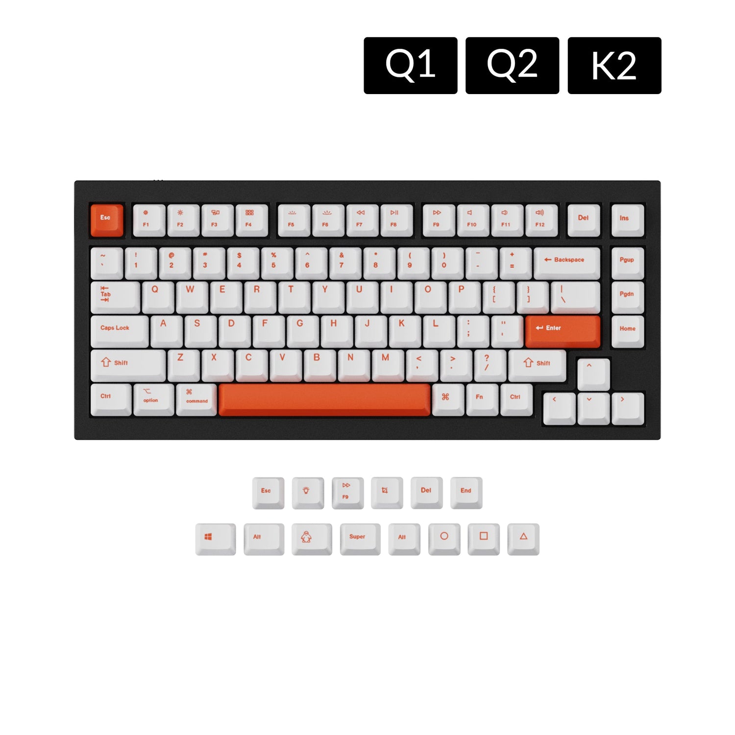Conjunto de teclas OEM Dye-Sub PBT - Laranja