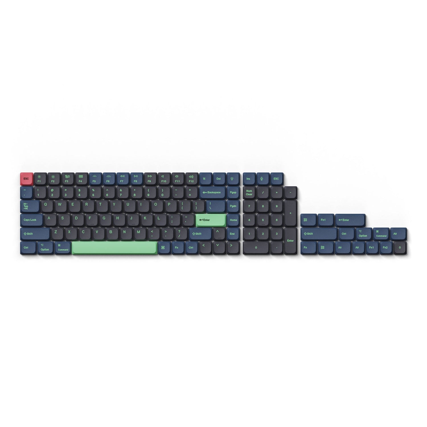 Conjunto completo de teclas de baixo perfil Dye-Sub PBT LSA