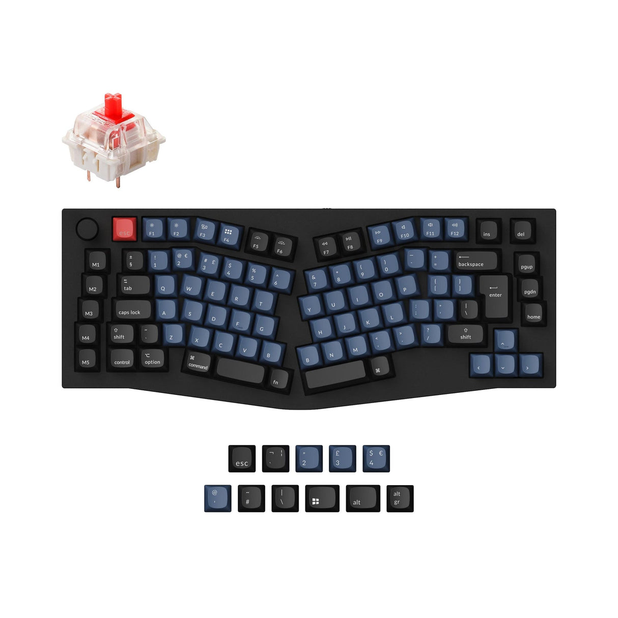 Keychron Q10 (Alice Layout) Colección de diseño ISO de teclado mecánico personalizado QMK