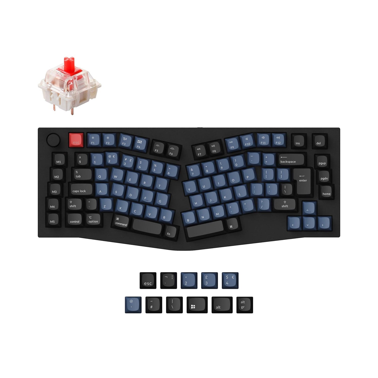 Keychron Q10 (Alice Layout) Colección de diseño ISO de teclado mecánico personalizado QMK