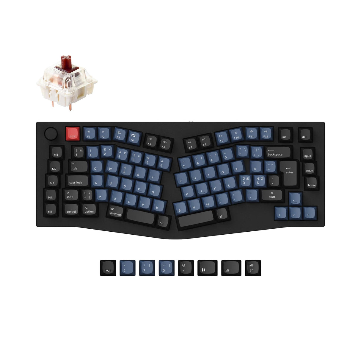 Keychron Q10 (Alice Layout) Colección de diseño ISO de teclado mecánico personalizado QMK