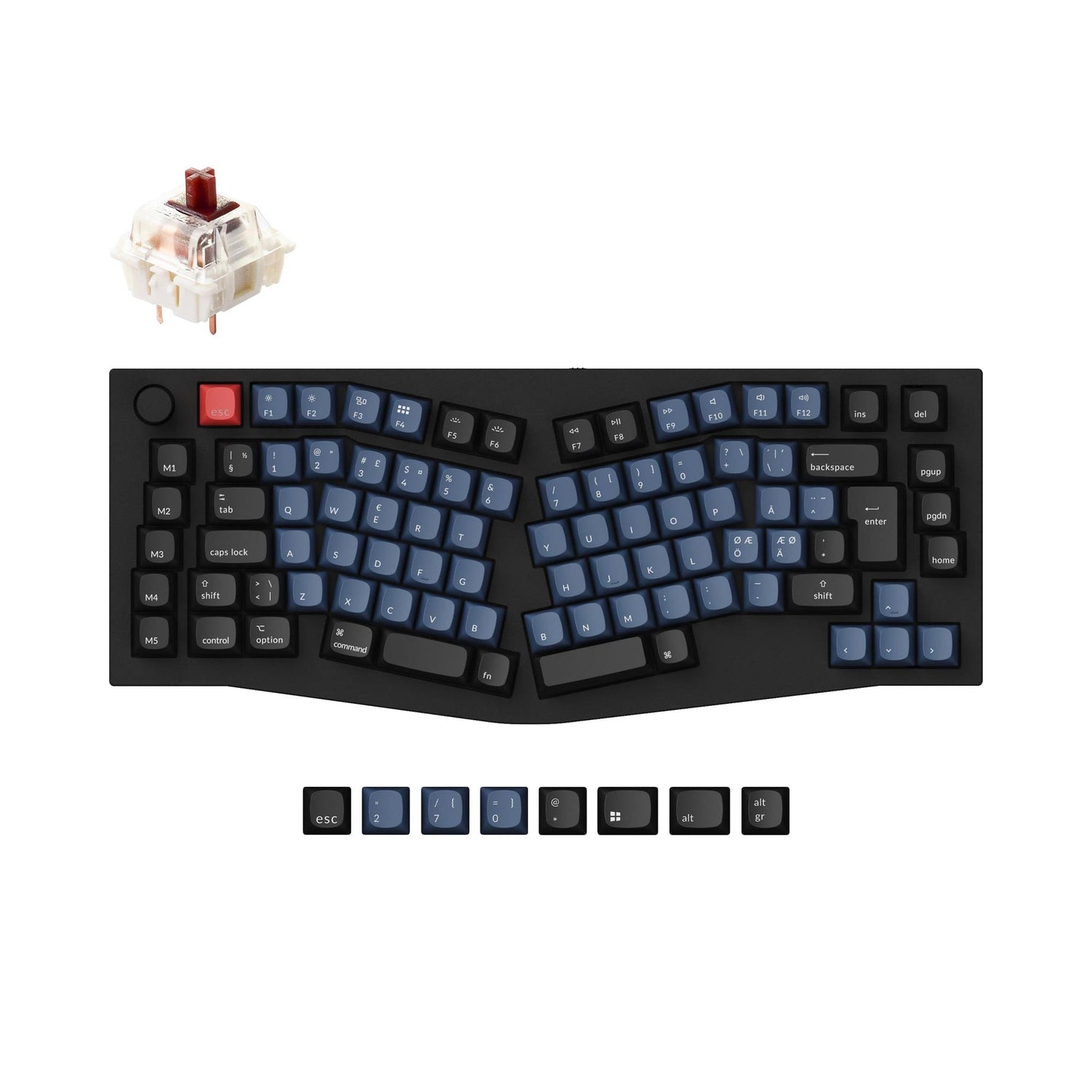 Keychron Q10 (Alice Layout) Colección de diseño ISO de teclado mecánico personalizado QMK