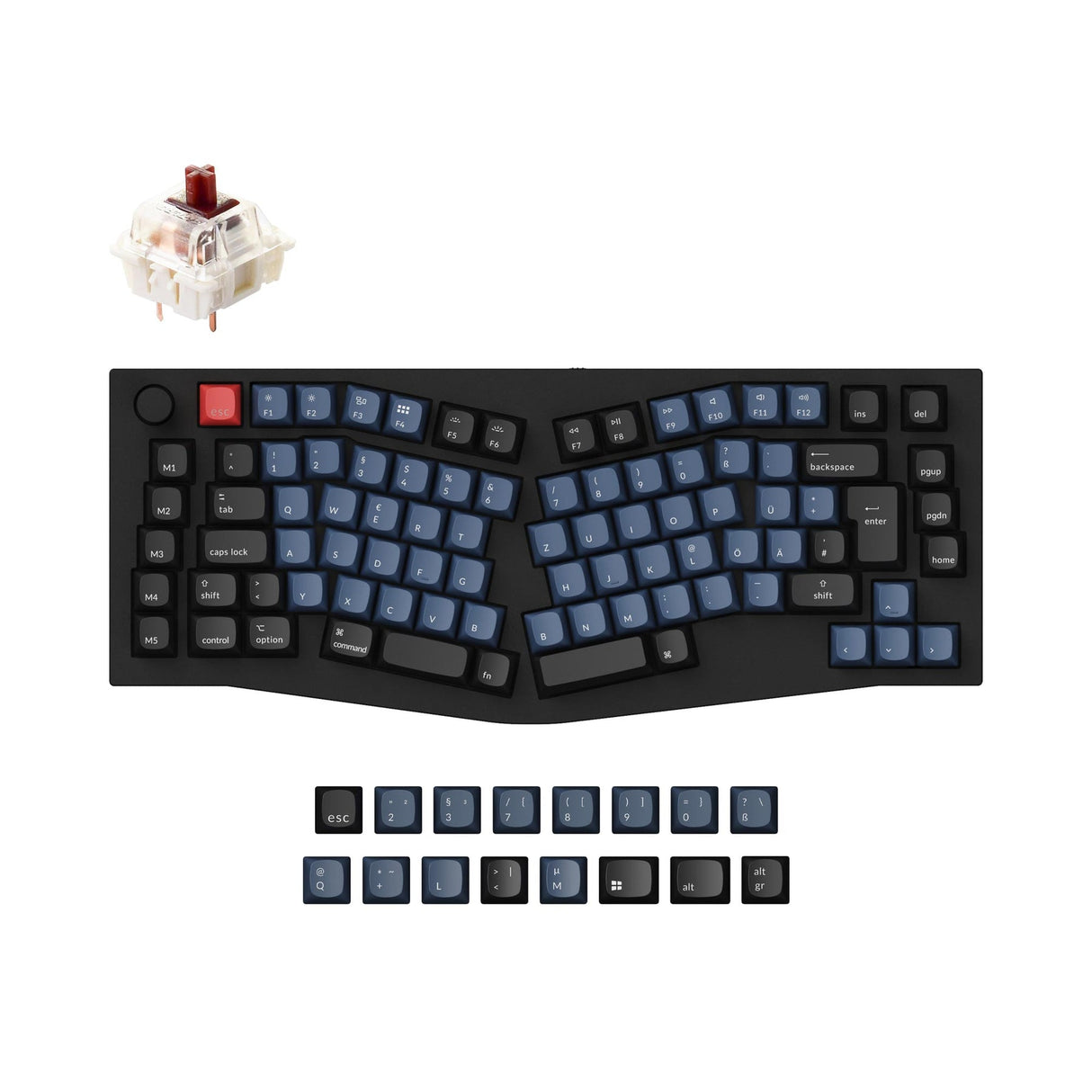 Keychron Q10 (Alice Layout) Colección de diseño ISO de teclado mecánico personalizado QMK
