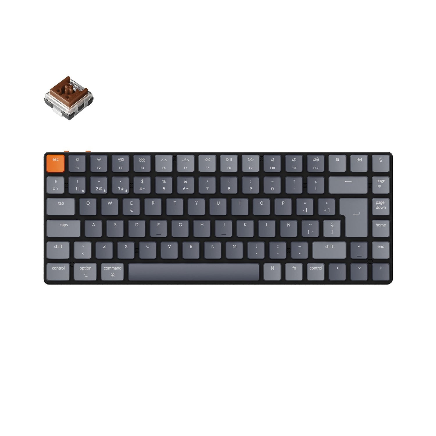Teclado mecânico sem fio ultrafino Keychron K3 (layout ES ISO) - Versão 2