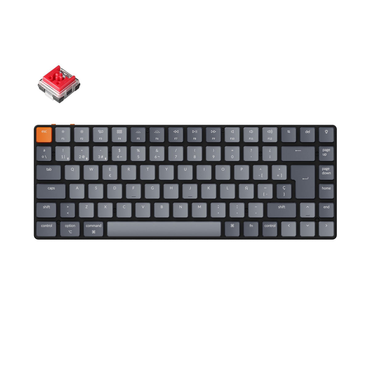 Teclado mecânico sem fio ultrafino Keychron K3 (layout ES ISO) - Versão 2