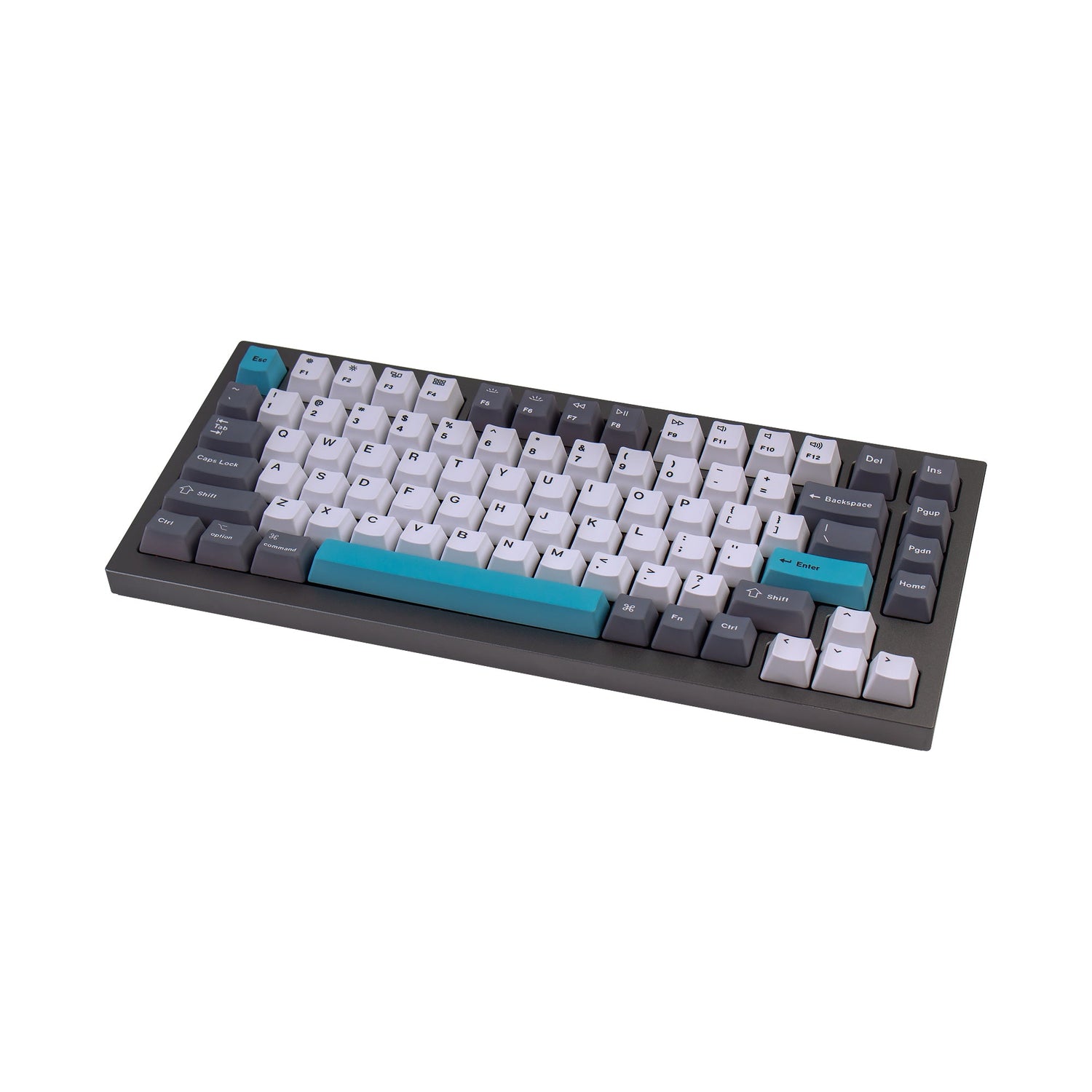 Conjunto de teclas OEM Dye-Sub PBT - Cinza Branco Azul