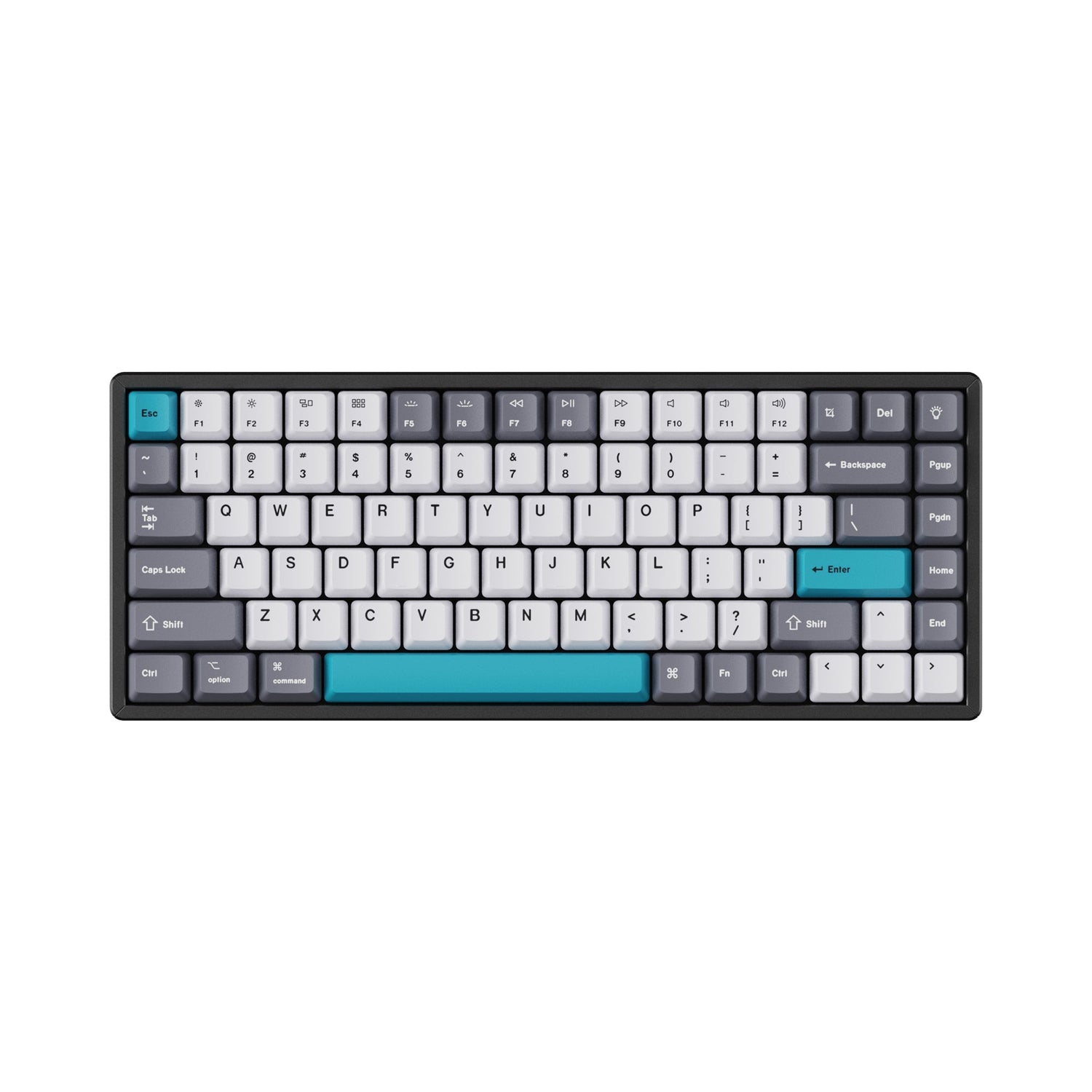 Conjunto de teclas OEM Dye-Sub PBT - Cinza Branco Azul