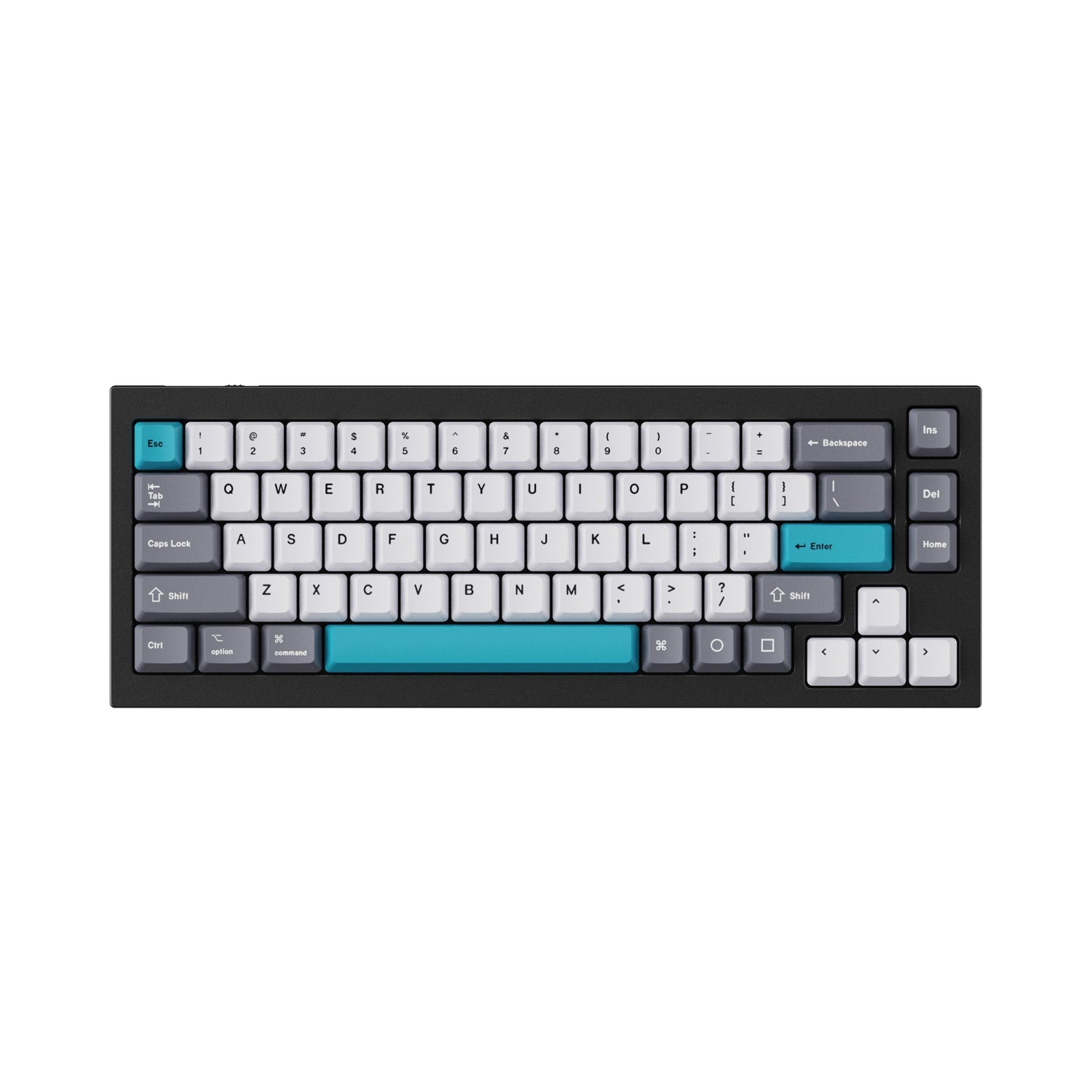 Conjunto de teclas OEM Dye-Sub PBT - Cinza Branco Azul