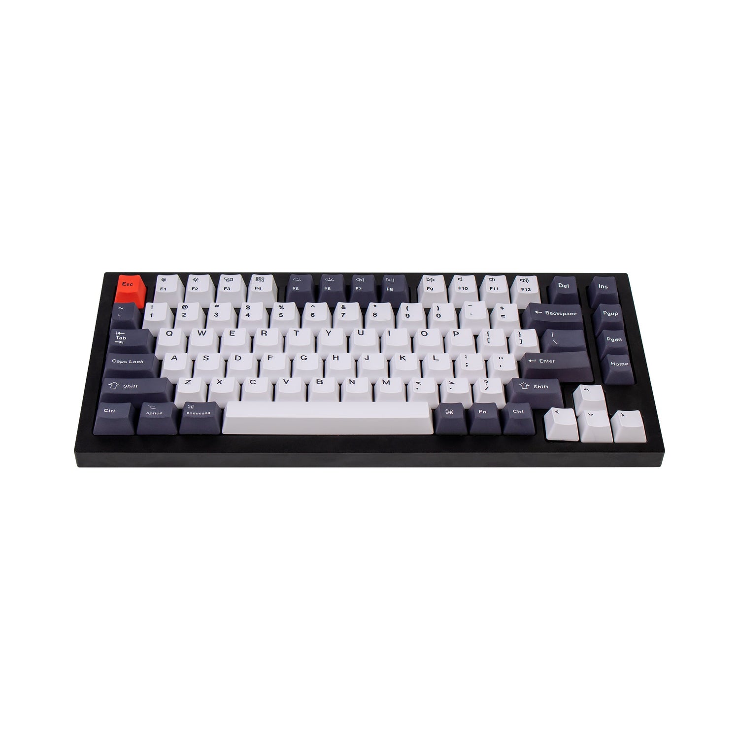 Conjunto de teclas OEM Dye-Sub PBT - Preto Azulado Branco