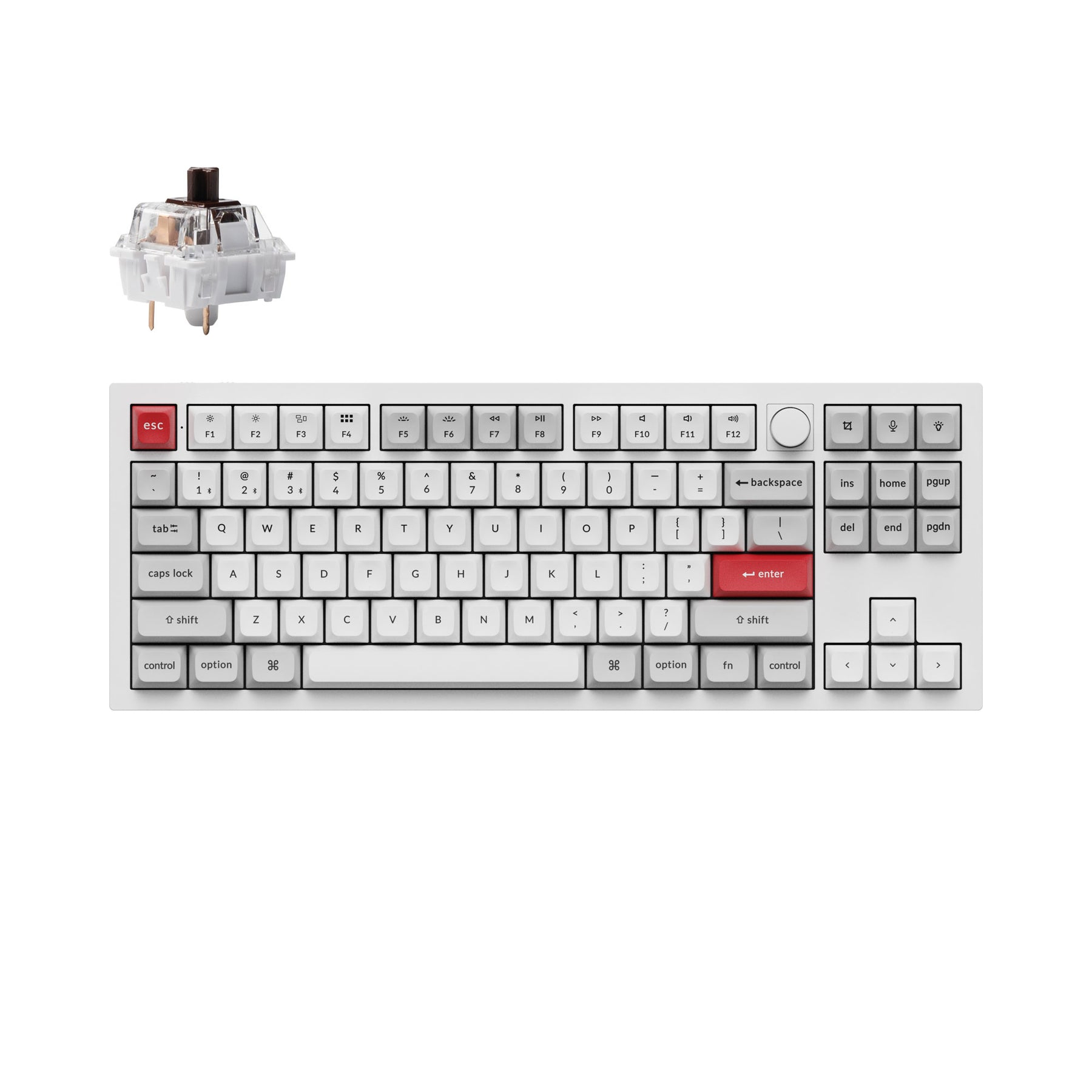 Teclado mecánico personalizado inalámbrico Keychron Q3 Pro QMK/VIA