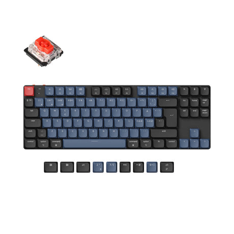 Coleção de layout ISO de teclado mecânico personalizado sem fio Keychron K1 Pro QMK/VIA