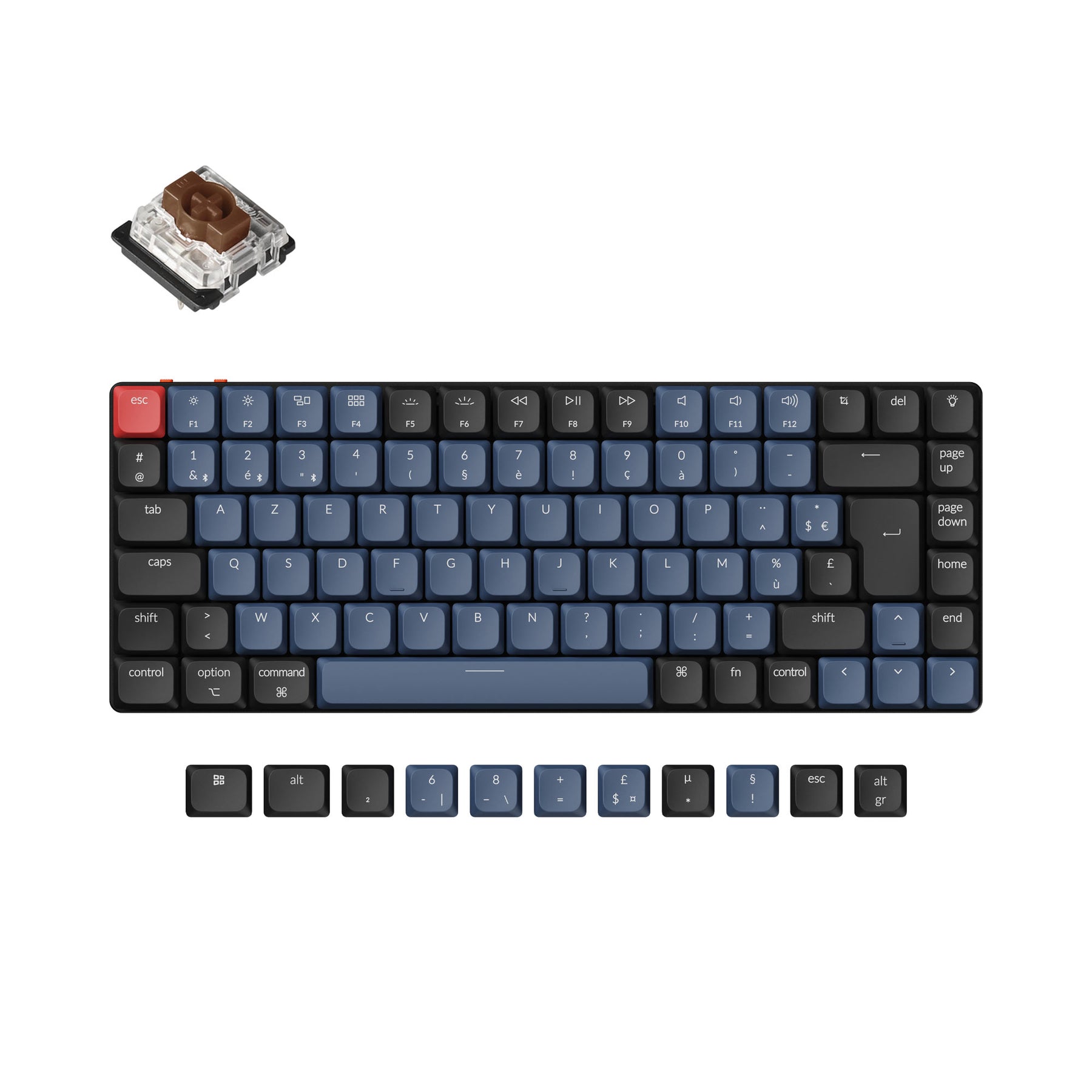 Colección de diseño ISO del teclado mecánico inalámbrico Keychron K3 Pro QMK/VIA