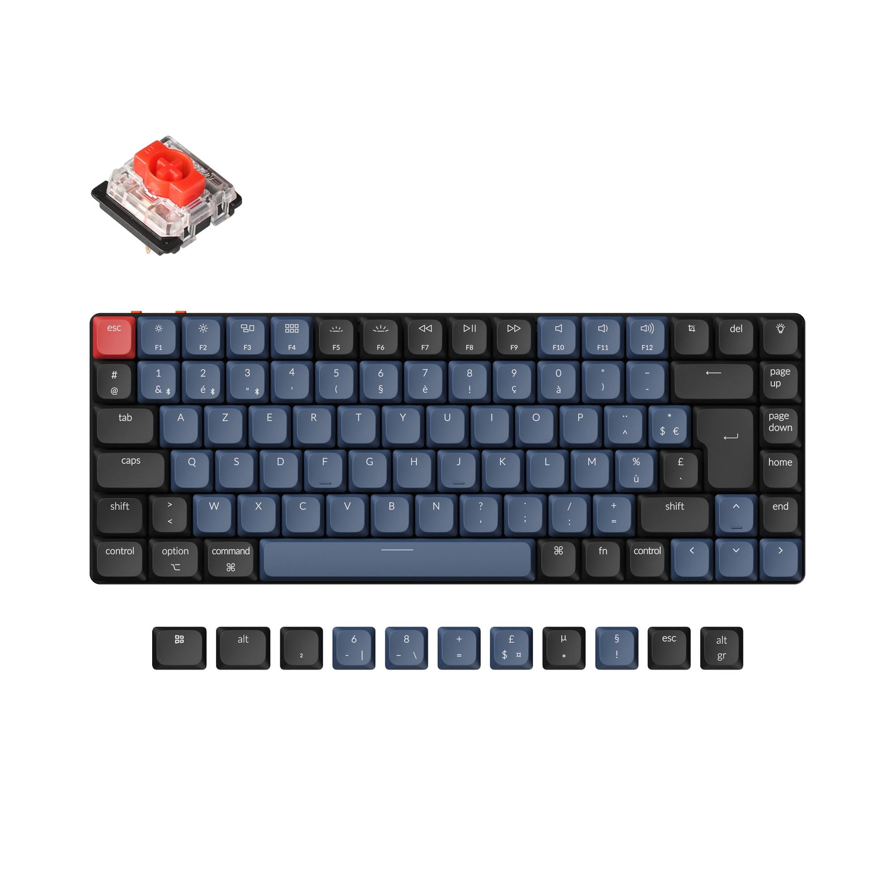 Colección de diseño ISO del teclado mecánico inalámbrico Keychron K3 Pro QMK/VIA