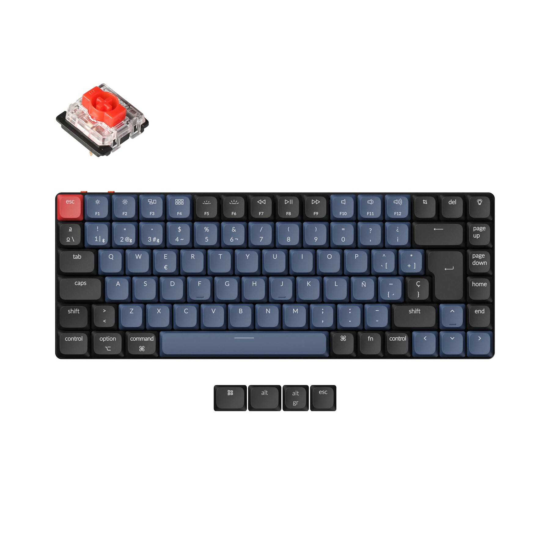 Colección de diseño ISO del teclado mecánico inalámbrico Keychron K3 Pro QMK/VIA