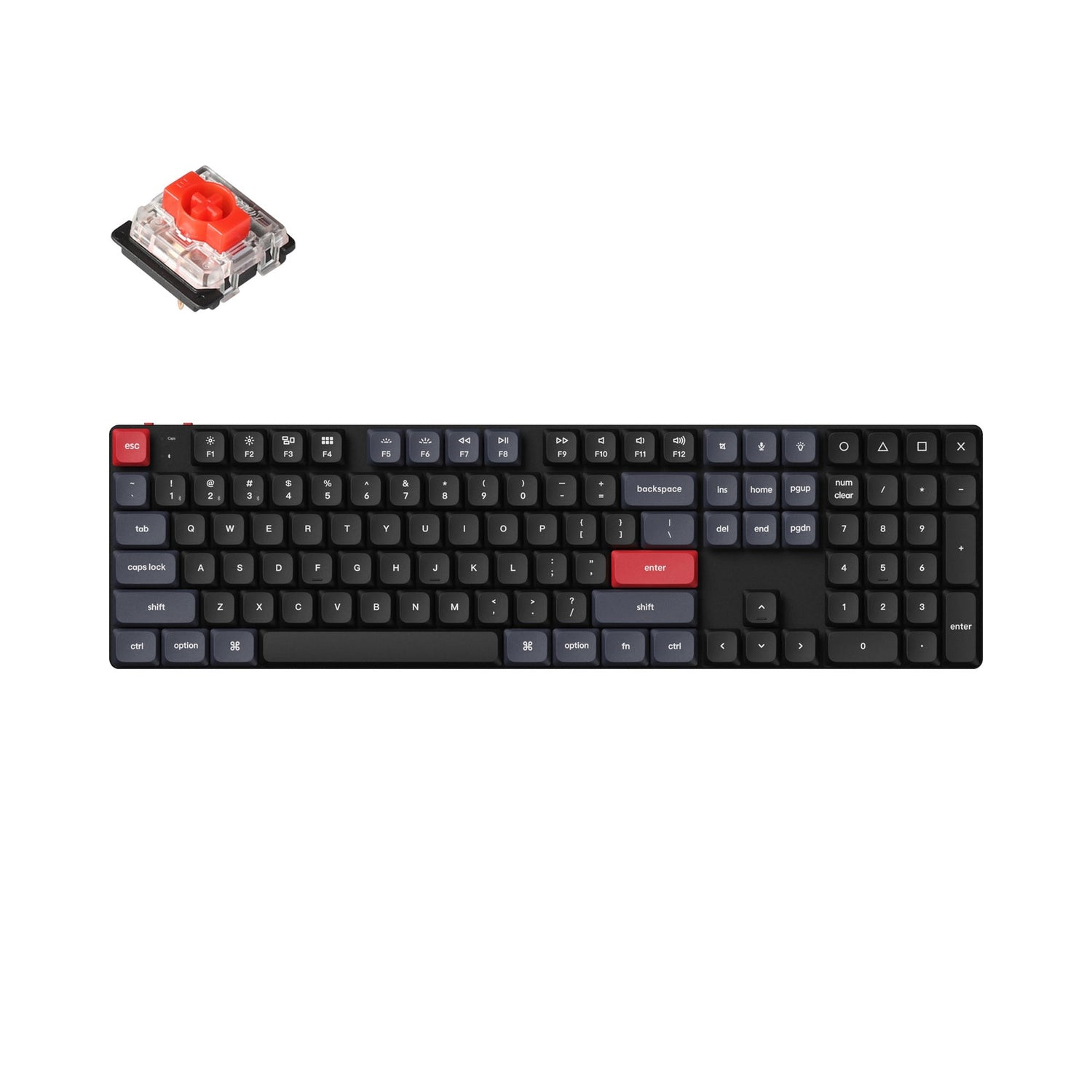 Teclado mecânico personalizado sem fio Keychron K5 Pro QMK/VIA (layout ANSI dos EUA)