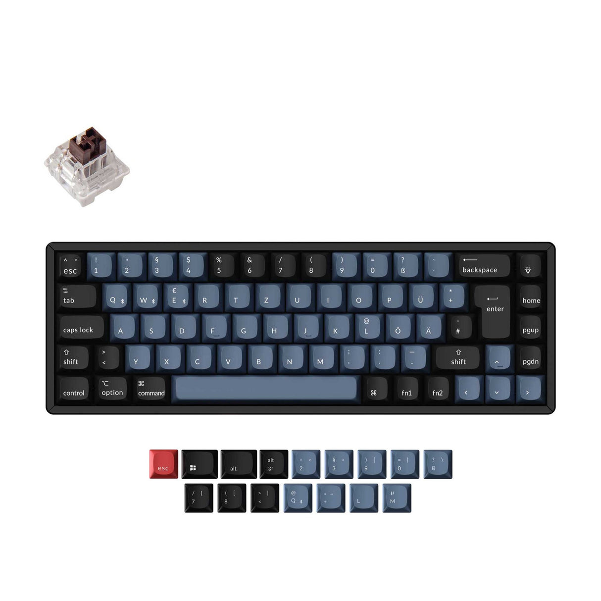 Colección de diseño ISO del teclado mecánico inalámbrico Keychron K6 Pro QMK/VIA