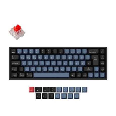 Coleção de layout ISO de teclado mecânico sem fio Keychron K6 Pro QMK/VIA
