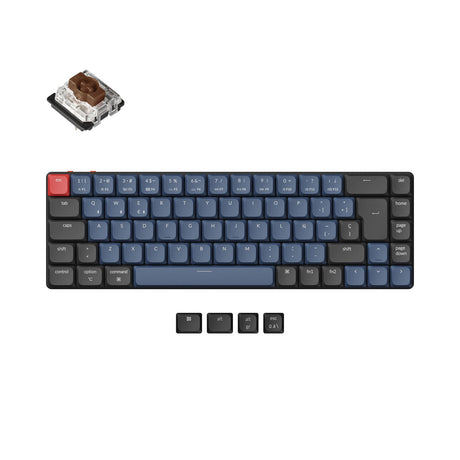 Colección de diseño ISO de teclado mecánico personalizado inalámbrico Keychron K7 Pro QMK/VIA
