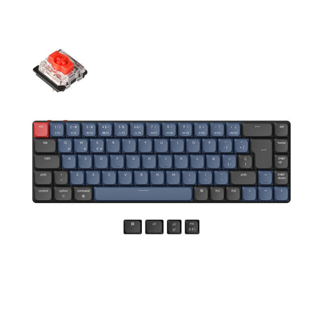 Colección de diseño ISO de teclado mecánico personalizado inalámbrico Keychron K7 Pro QMK/VIA