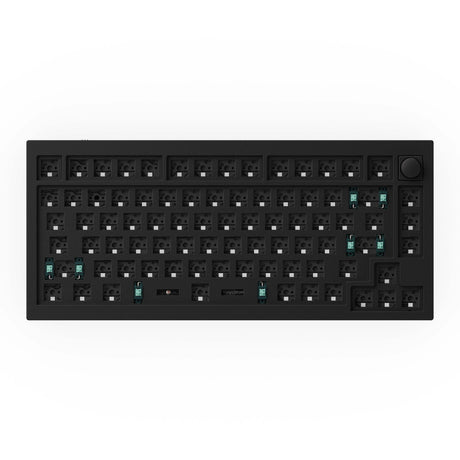 Keychron-Q1-75-percent-QMK-Custom-Mechanical-Keyboard-version-2-barebone-knob-black