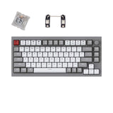    Keychron-Q1-QMK-75-Custom-Mechanical-Keyboard-Knob-Grey-Gateron-Phantom-Silver