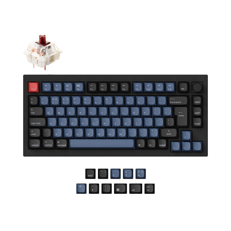 Coleção de layout ISO de teclado mecânico personalizado Keychron Q1 QMK