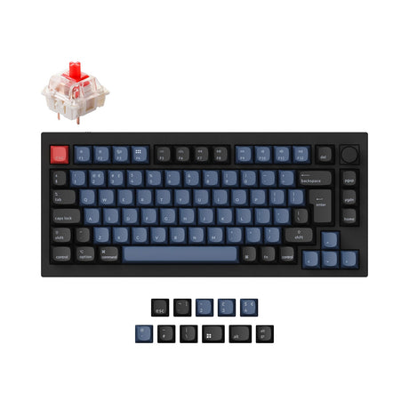 Coleção de layout ISO de teclado mecânico personalizado Keychron Q1 QMK