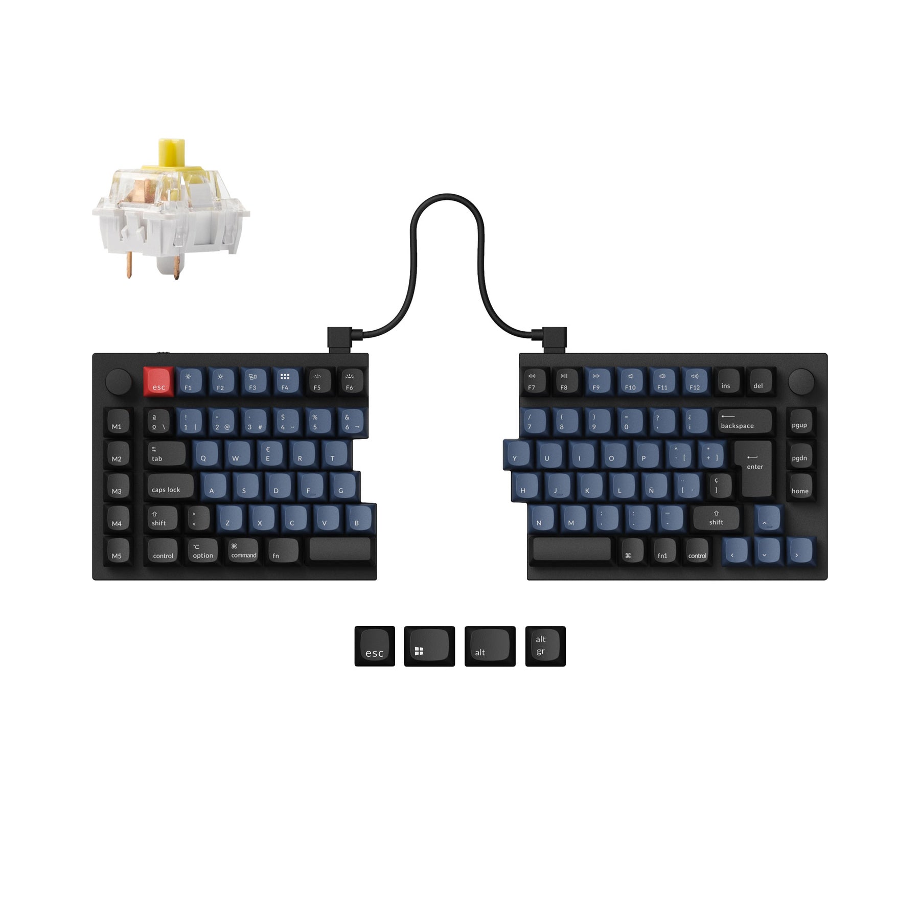 Colección de diseño ISO de teclado mecánico personalizado Keychron Q11 QMK