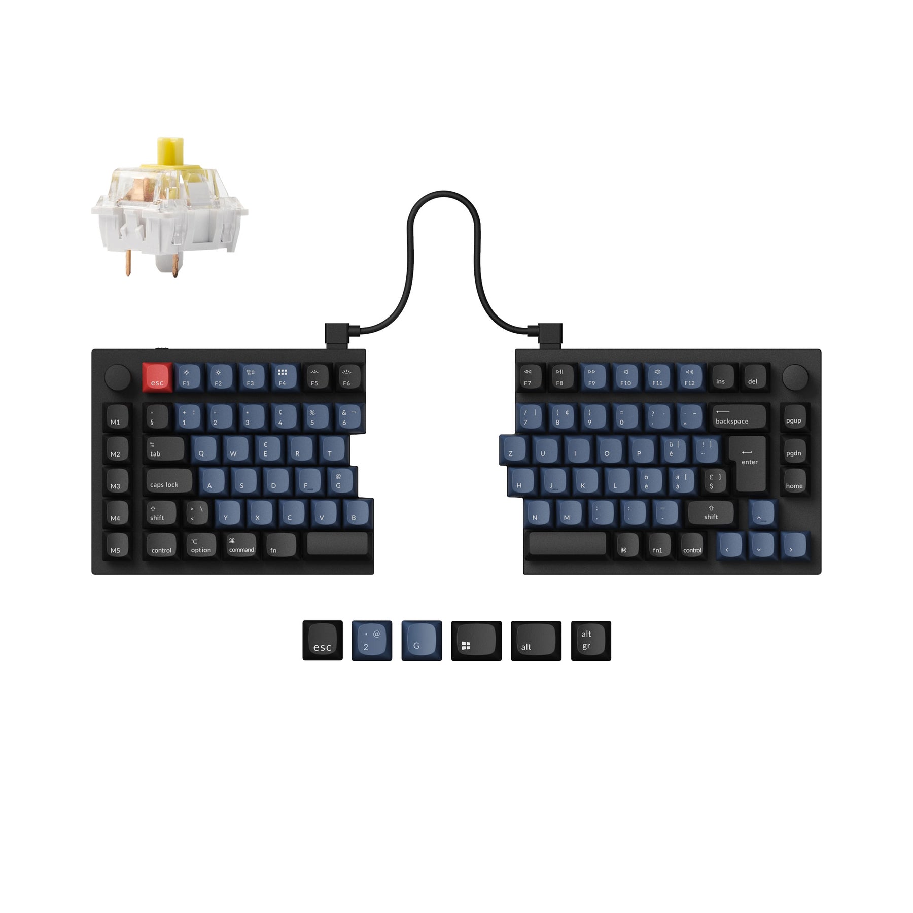 Colección de diseño ISO de teclado mecánico personalizado Keychron Q11 QMK