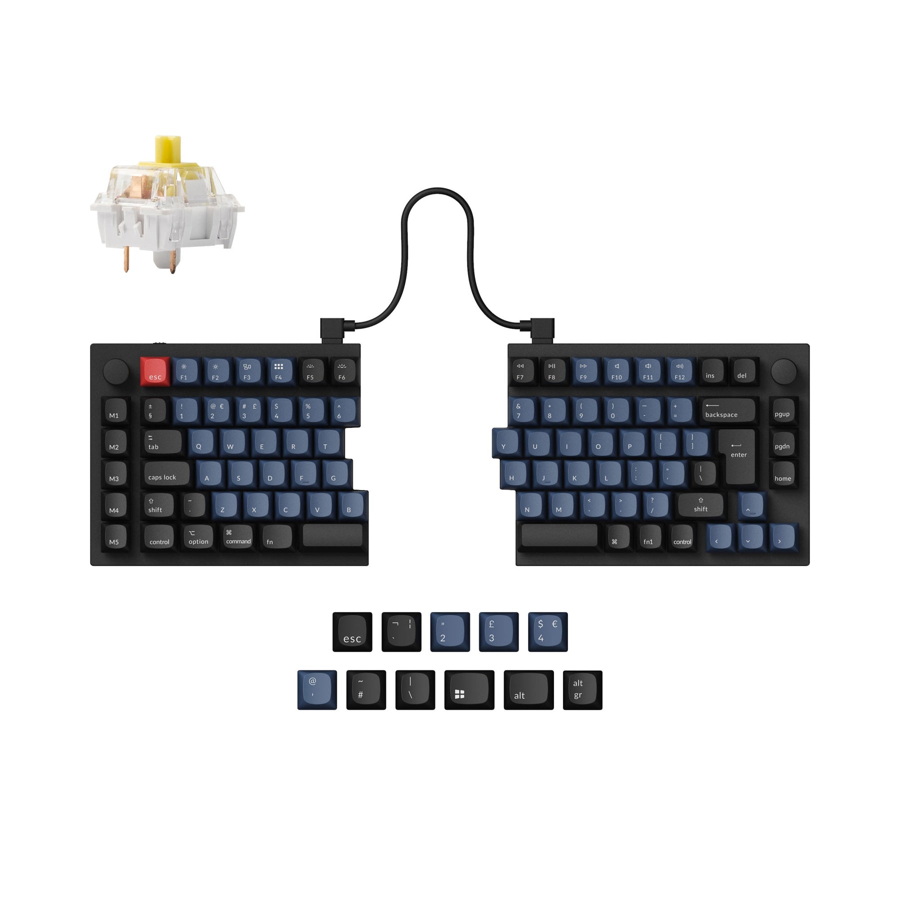 Colección de diseño ISO de teclado mecánico personalizado Keychron Q11 QMK