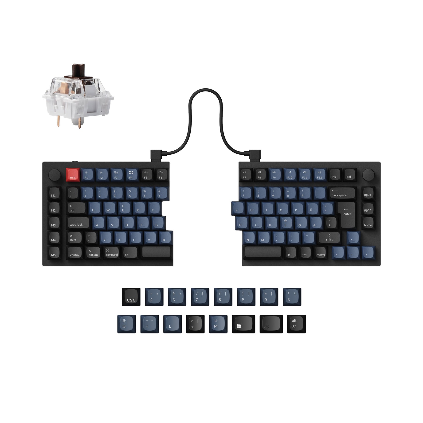 Colección de diseño ISO de teclado mecánico personalizado Keychron Q11 QMK