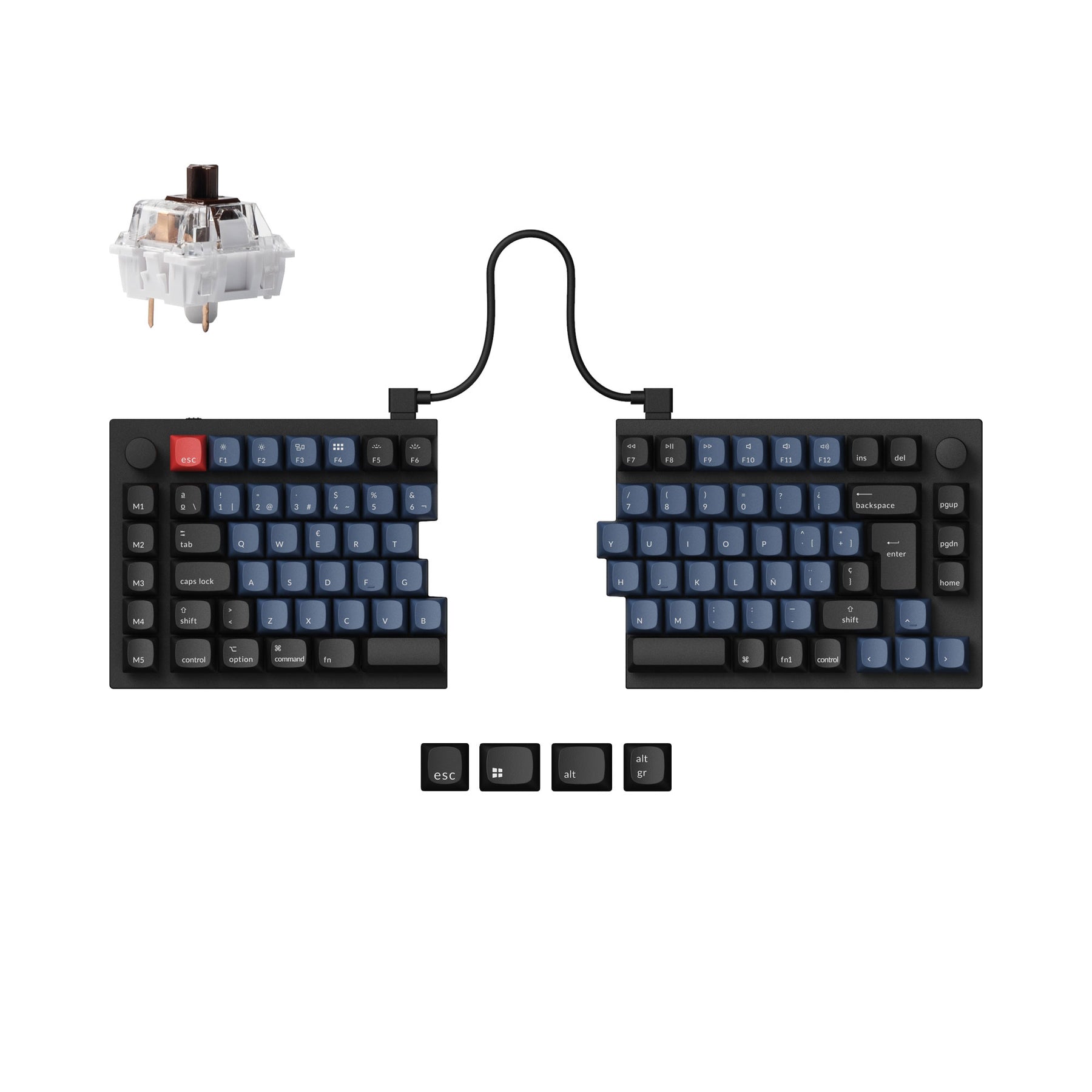 Colección de diseño ISO de teclado mecánico personalizado Keychron Q11 QMK