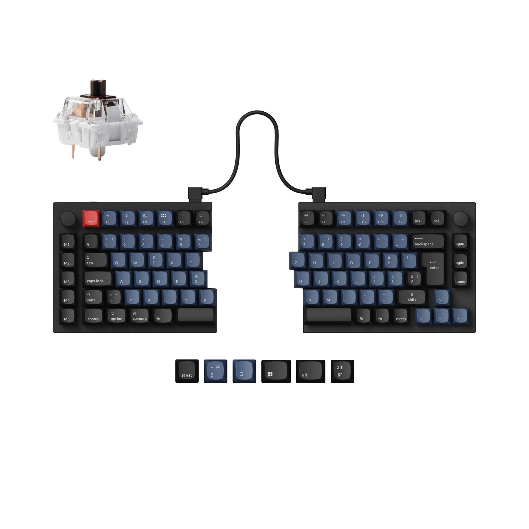 Colección de diseño ISO de teclado mecánico personalizado Keychron Q11 QMK