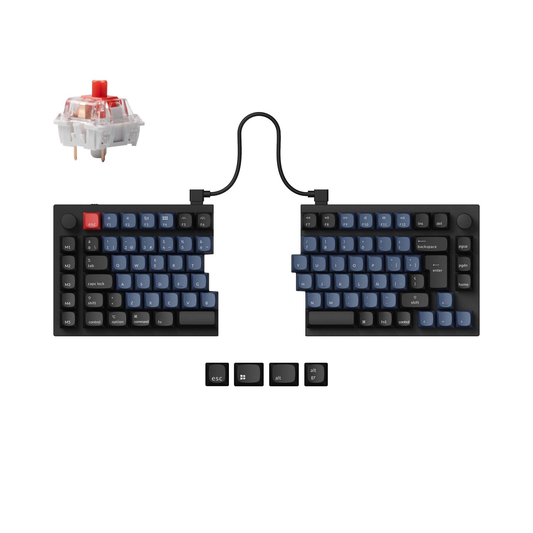 Colección de diseño ISO de teclado mecánico personalizado Keychron Q11 QMK