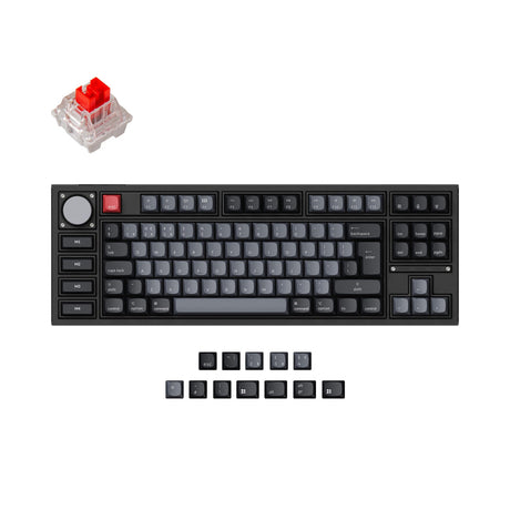 Keychron q3 pro qmk/via coleção de layout iso de teclado mecânico personalizado sem fio