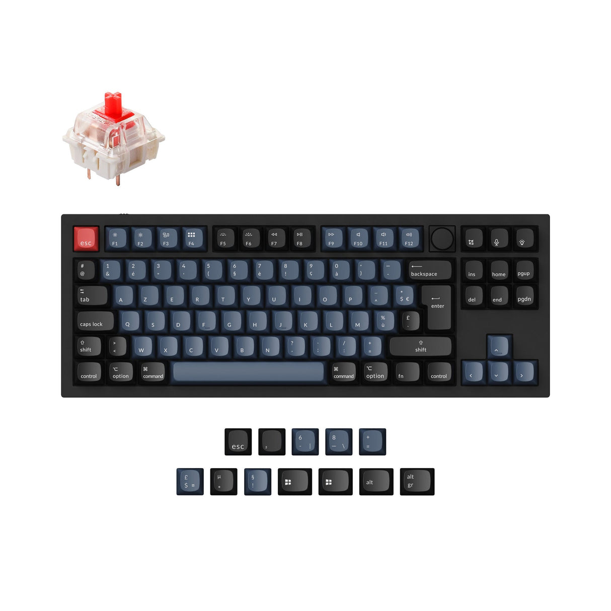 Colección de diseño ISO de teclado mecánico personalizado Keychron Q3 QMK