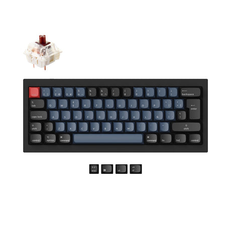 Coleção de layout ISO de teclado mecânico personalizado Keychron Q4 QMK