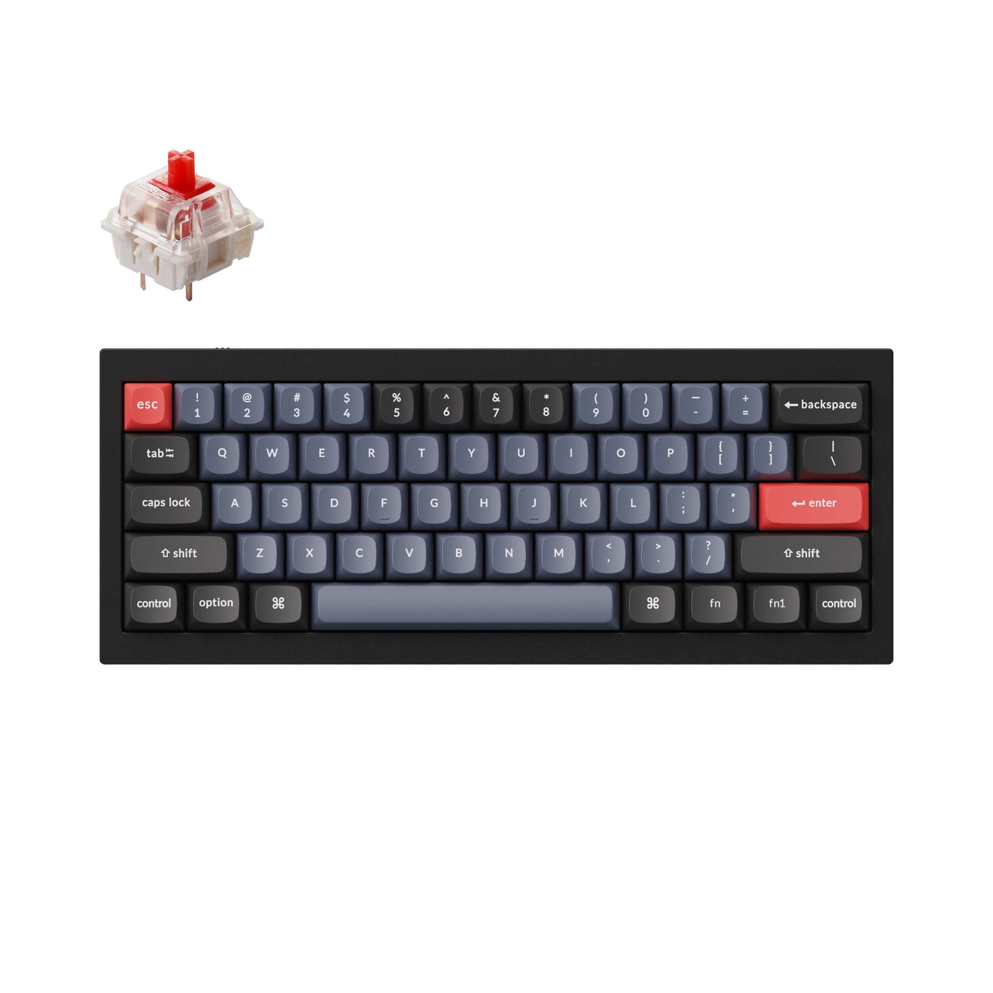    Keychron-Q4-60-Percent-Layout-QMK-Mechanical-Keyboard-black-GateronGproredswitch-B