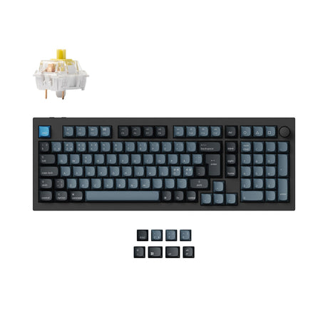 Keychron q5 pro qmk/via coleção de layout iso de teclado mecânico personalizado sem fio