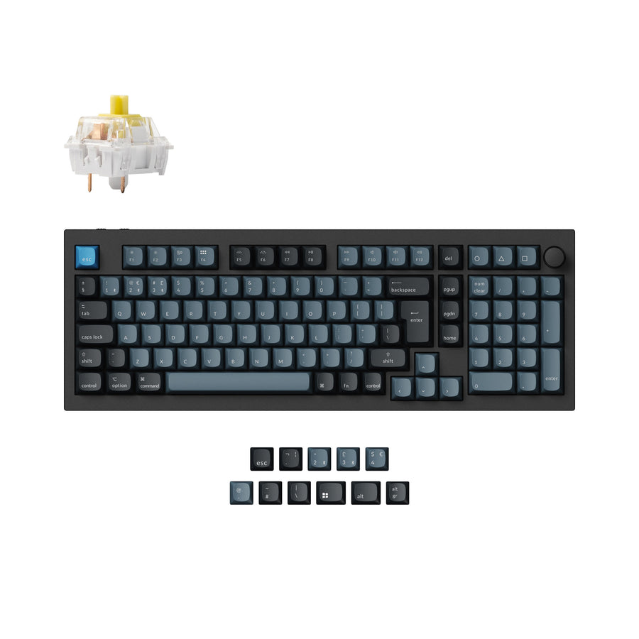 Colección de diseño ISO de teclado mecánico personalizado inalámbrico Keychron Q5 Pro QMK/VIA