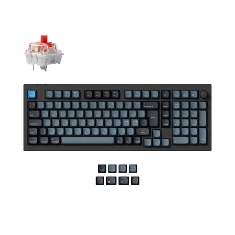 Keychron q5 pro qmk/via coleção de layout iso de teclado mecânico personalizado sem fio