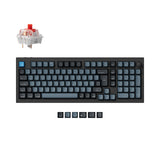 Keychron q5 pro qmk/via coleção de layout iso de teclado mecânico personalizado sem fio