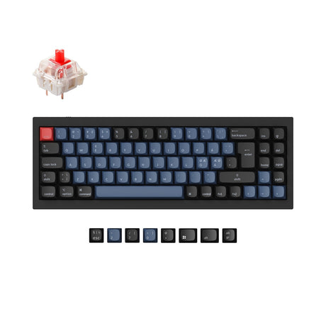 Coleção de layout ISO de teclado mecânico personalizado Keychron Q7 QMK