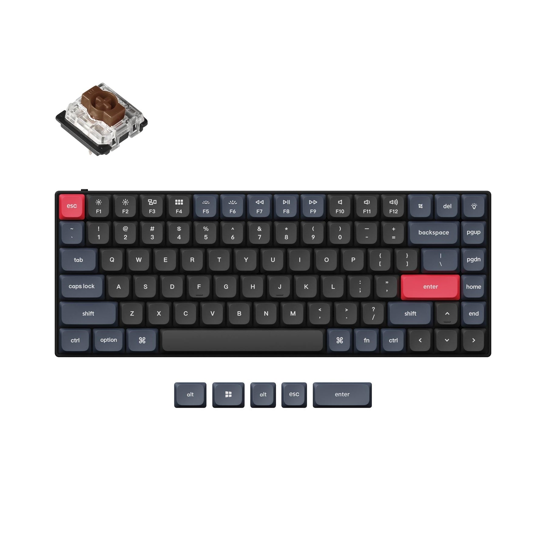 Teclado mecânico personalizado Keychron S1 QMK (layout ANSI dos EUA)