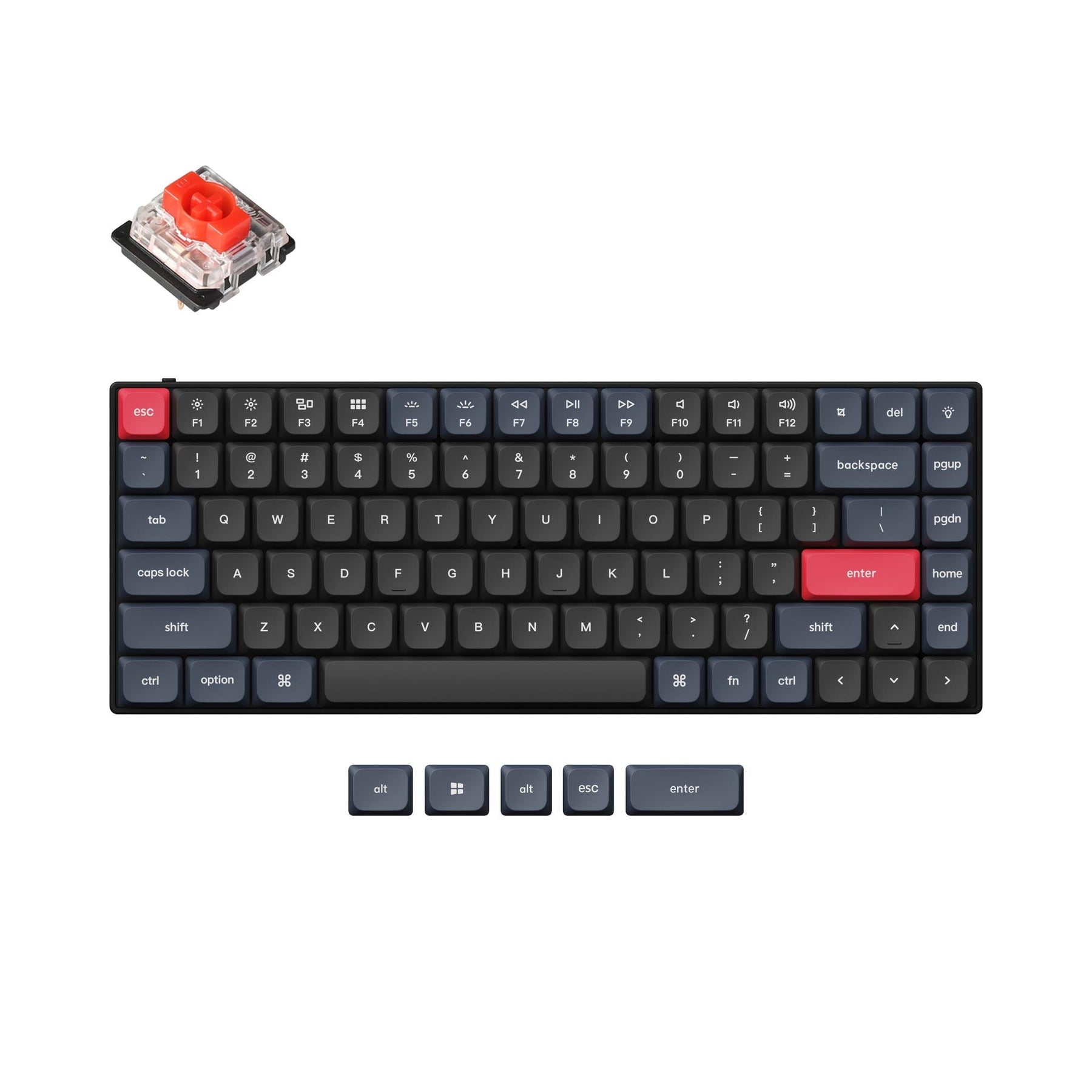 Teclado mecânico personalizado Keychron S1 QMK (layout ANSI dos EUA)