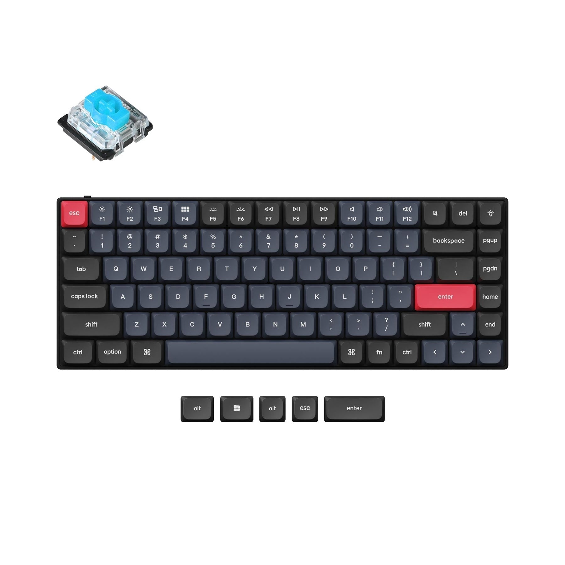 Teclado mecânico personalizado Keychron S1 QMK (layout ANSI dos EUA)