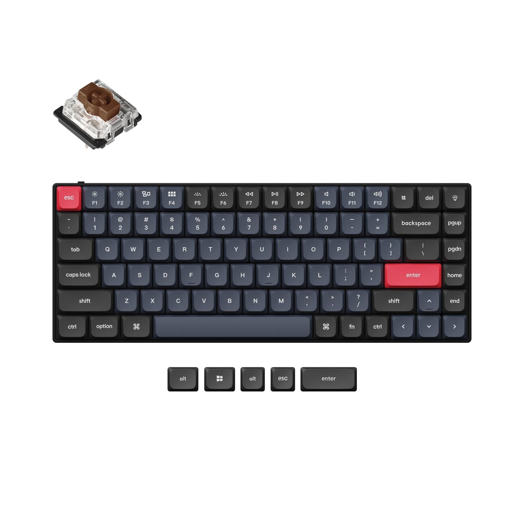 Teclado mecânico personalizado Keychron S1 QMK (layout ANSI dos EUA)